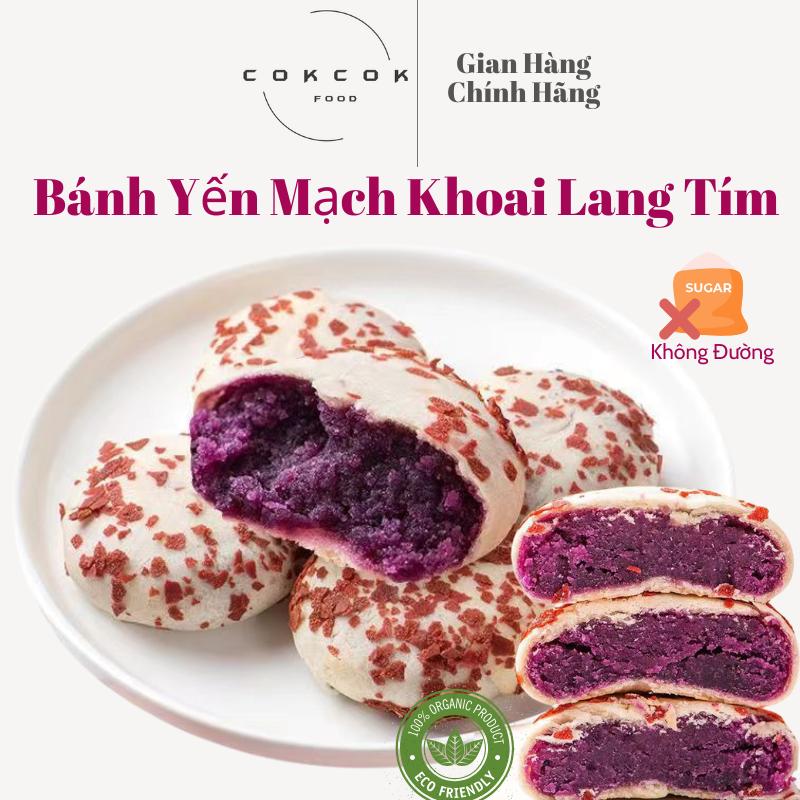 Bánh Yến Mạch Khoai Lang Tím CokcokFood Bánh Không Đường Healthy Bánh Ăn Vặt Ănh Kiêng Sản Phẩm Etaclean
