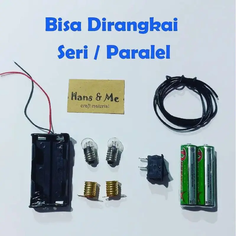Rangkaian Listrik untuk Praktek SD kelas 6 + Batere