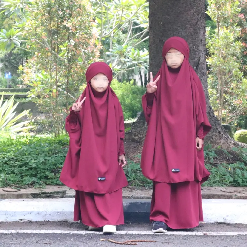 french khimar anak set rok jaitan dan kualitas butik 0