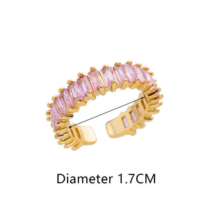 Product Introduction of 1 PCS Stainless Steel White Cat's Eye Round Open Ring Gold Color Adjustable Rings For Women Party Vacation Couple Jewelry Gift 9