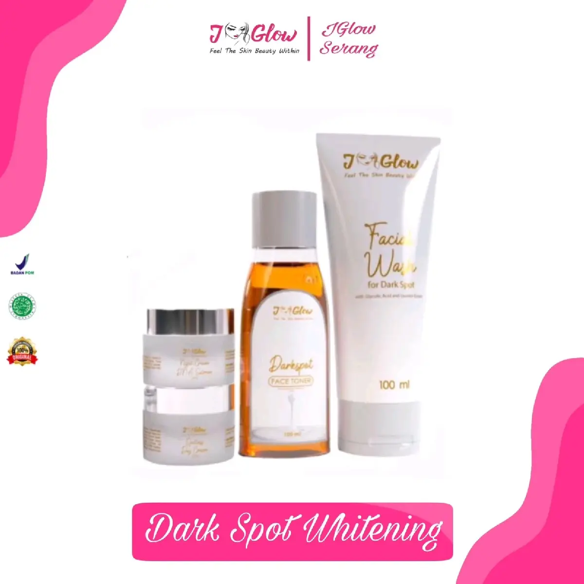 Jglow Skincare Spot Whitening Bersihkan Dark Mencerahkan