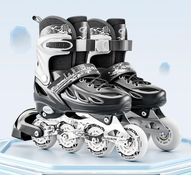 Giày trượt patin trẻ em và người lớn papasion XZY-309 phát sáng 4 bánh đèn Sport Giày Patin Tập Thể Dục Giày Thể Thao Sneaker Kids