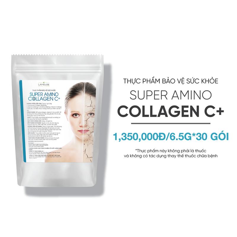 Collagen bổ sung Vitamin C tăng khả năng chống oxy hóa Lá House Pure Amino Collagen C+ (6.5g*30gói) 1