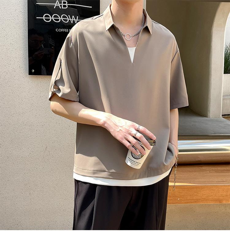 Product Introduction of Men's Polo Shirt 2025 New Short Sleeve T-Shirt - Casual Collar Top for Men, Trendy & Breathable, Wholesale Bulk Discount 16