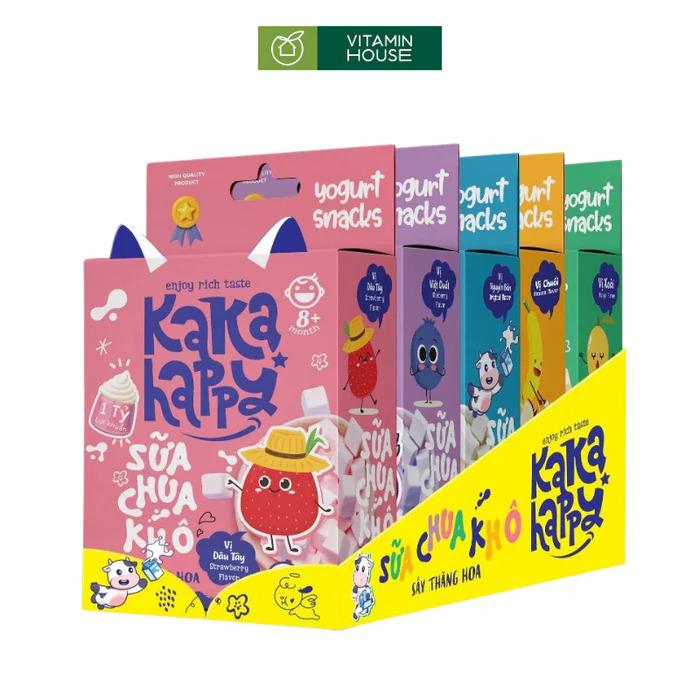 Kaka Happy -Kaka Happy - Sữa chua khô sấy thăng hoa ngon bỗ dưỡng, hỗ trợ tiêu hoá danh cho bé yêu 0