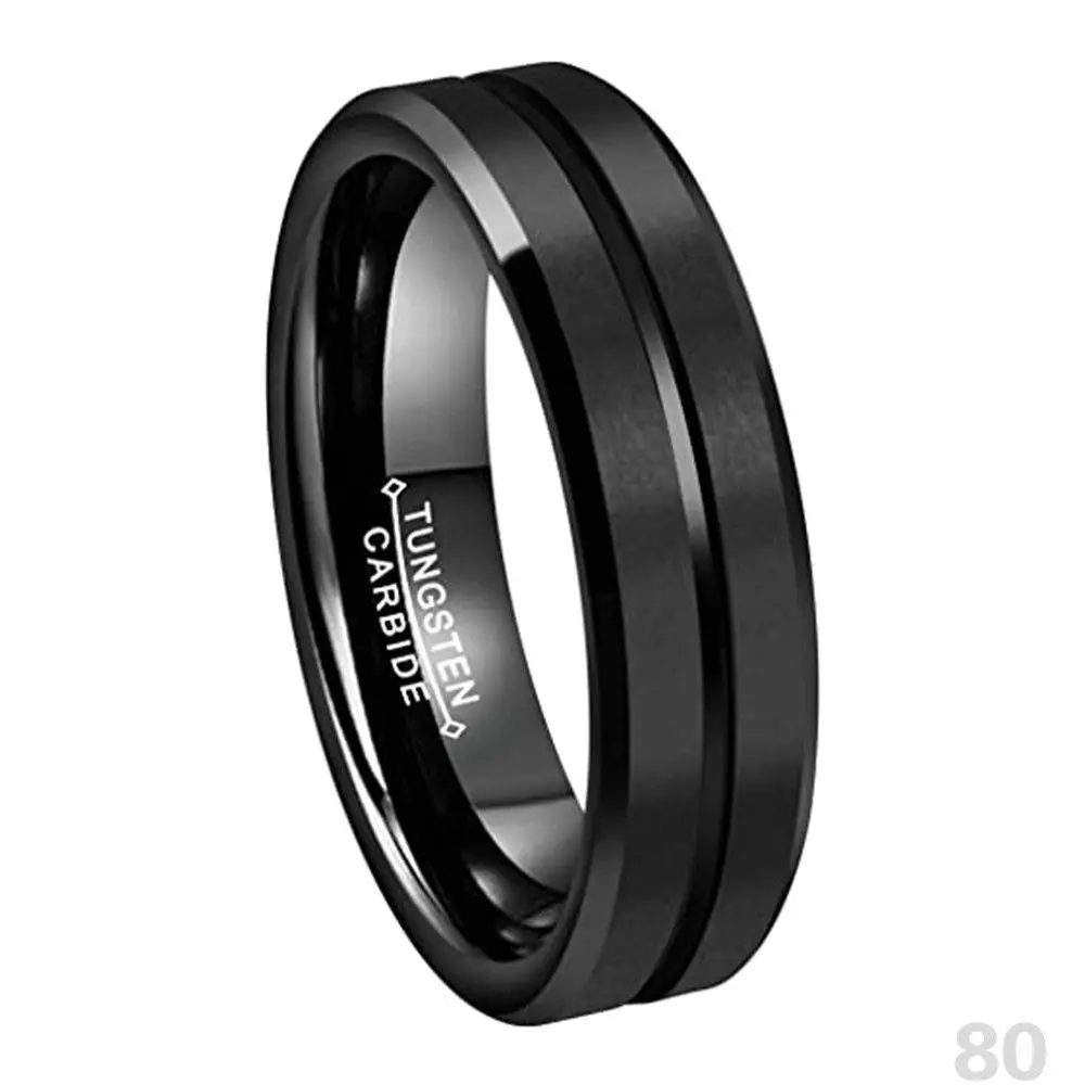 Titanium Steel Ring Non-Fading Stylish Simple Cute Casual Versatile Black Couple Rings Fashion
