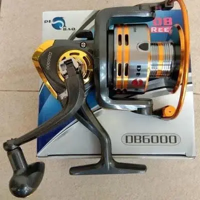Paket Mancing Mania 1 Set Pancing Laut Joran Carbon 210CM Reel Spinning 10 BB DB6000 Benang PE Kail Alat Ikan Metal - RELL DB6000 10 BB