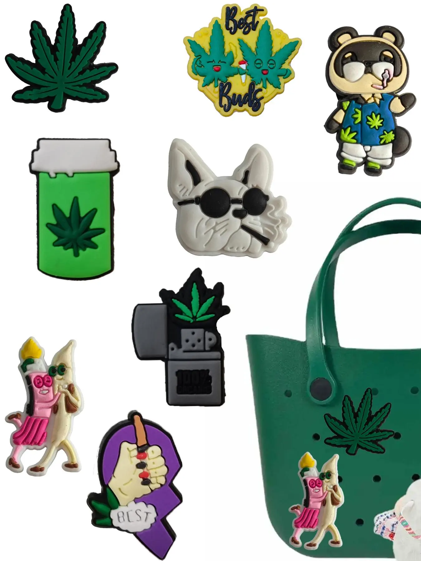 Creative Themed Bag Charms, Cute Cartoon Design Bag Decoration, Fashionable Bag Accessories for Women & Men