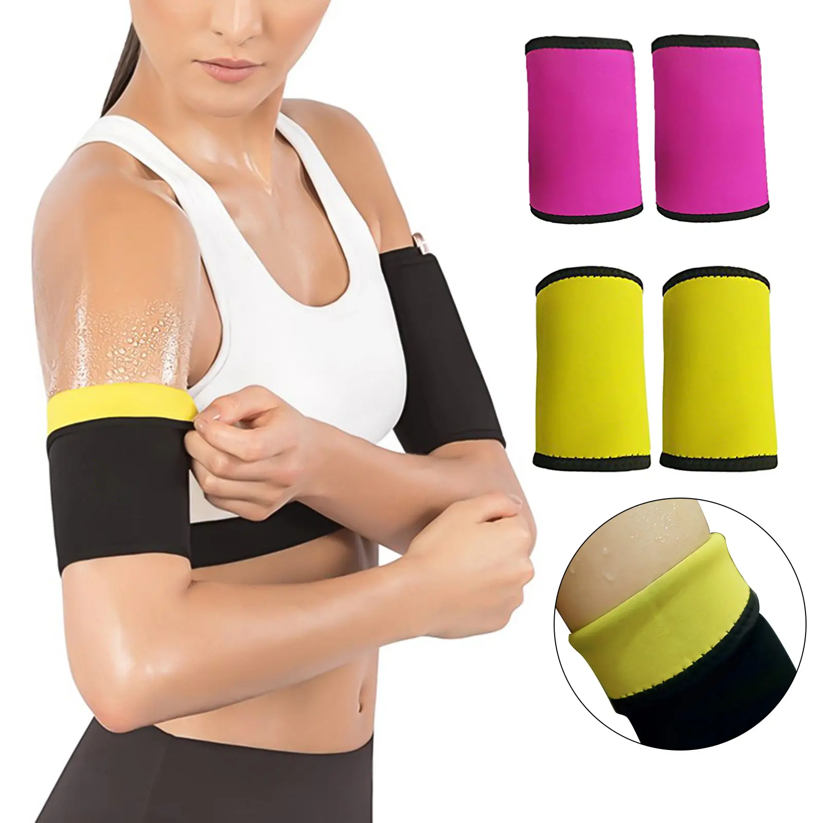 Women Durable Breathable Home Gym Outdoor Arm Shaping Sleeves Control Shapewear