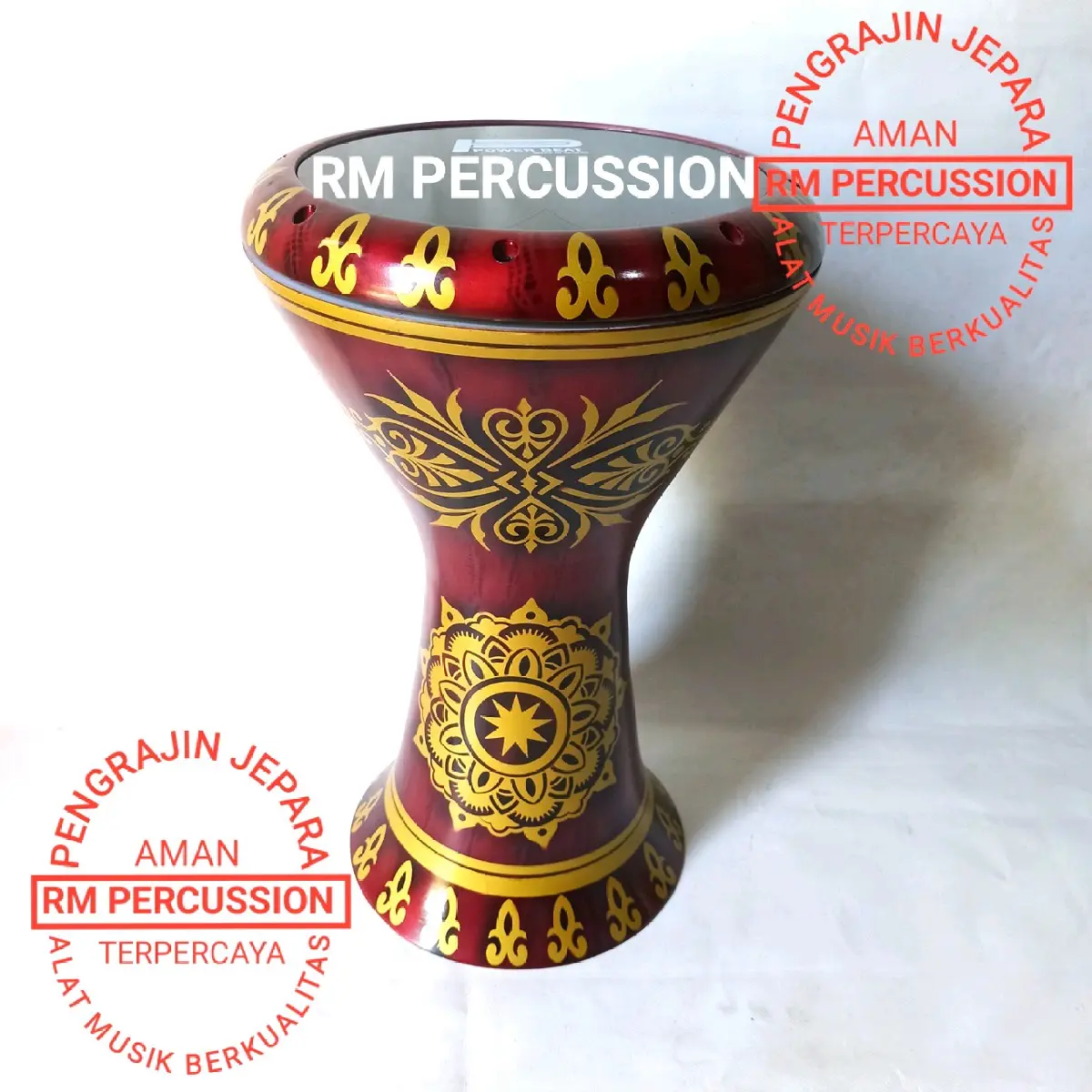 Darbuka 9 Inch Full Set Aluminium Cor Full Berkualitas