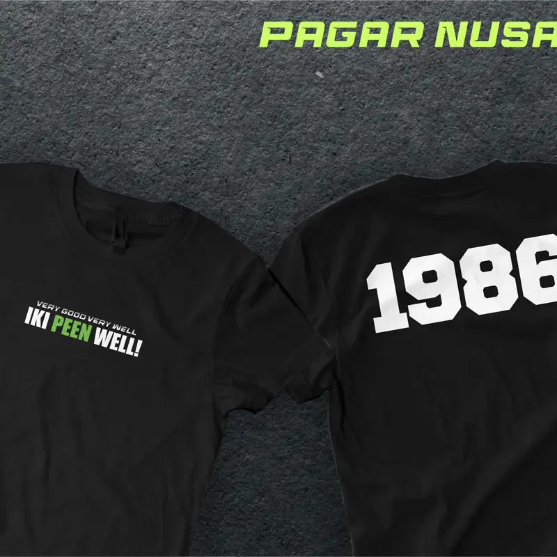 Kaos Pagar Nusa 1986 Simpel  / Tshirt IkI PEEN WEL, Catton Combed 24S 1
