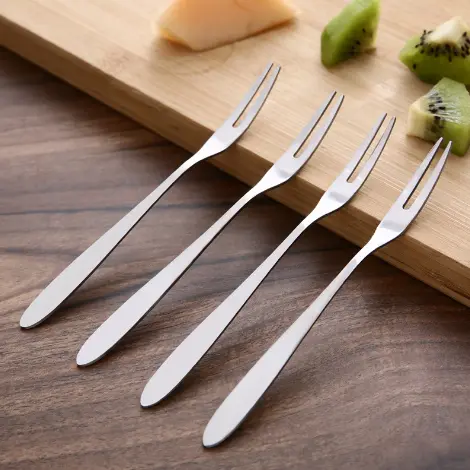 BISA COD H5844 Garpu Makan Buah Garpu Stainless Mini Serbaguna
