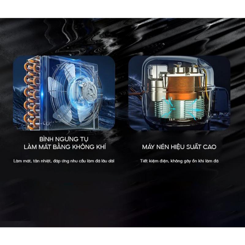 Product Introduction of [Giao hàng miễn phí] Máy làm đá mini 5 phút cho gia đình, làm sạch máy làm đá siêu nhanh, an toàn 3