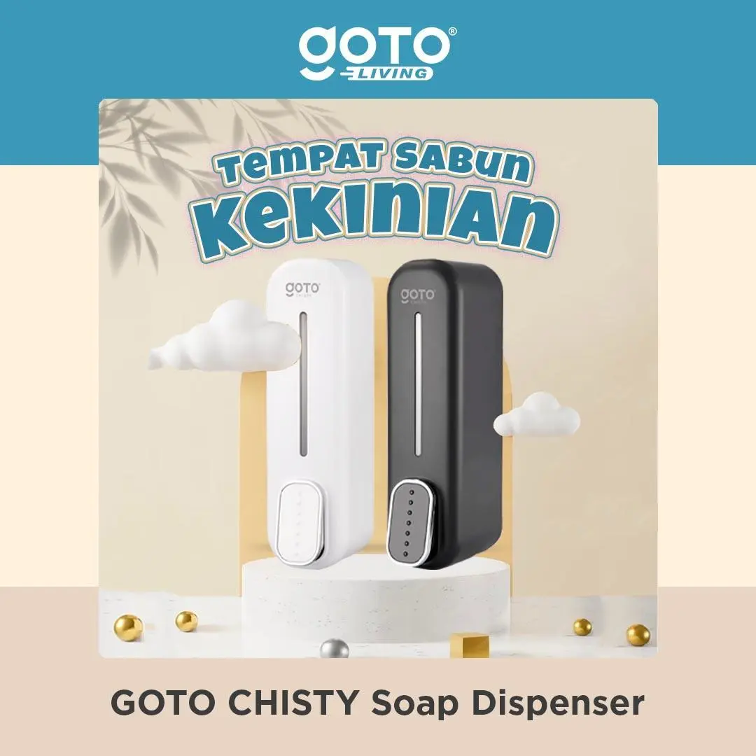 (Promo Special) Goto [COD] Chisty Soap Dispenser Tempat Wadah Sabun Cair Tempel Dinding
