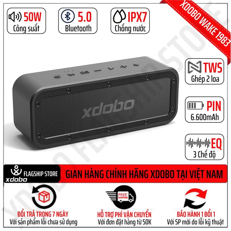 Loa Bluetooth Chính hãng Xdobo Wake 1983 PKCB93 Công suất 50W Siêu Trầm như Tronsmart Force Plus Bản nâng cấp Xdobo X5 Boss Wing 2020 Try&go Mood Rainbow Draco mini