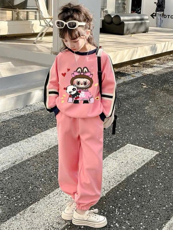  HL3 Sét Bộ Nỉ lông dành cho bé gái in Hình LABUBU CABIBARa ấm áp và xinh xắn cho mùa đông size từ 9 -42kg cho bé chất nỉ dầy dặn mã  { HL3} 