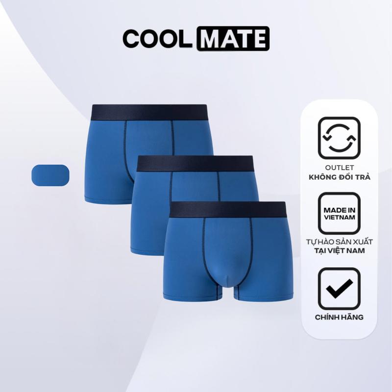 [GIẢM 70%][Outlet Không đổi trả] Combo 3 Quần Lót Nam Trunk Excool Function màu Xanh Aqua Thoáng mát - Coolmate