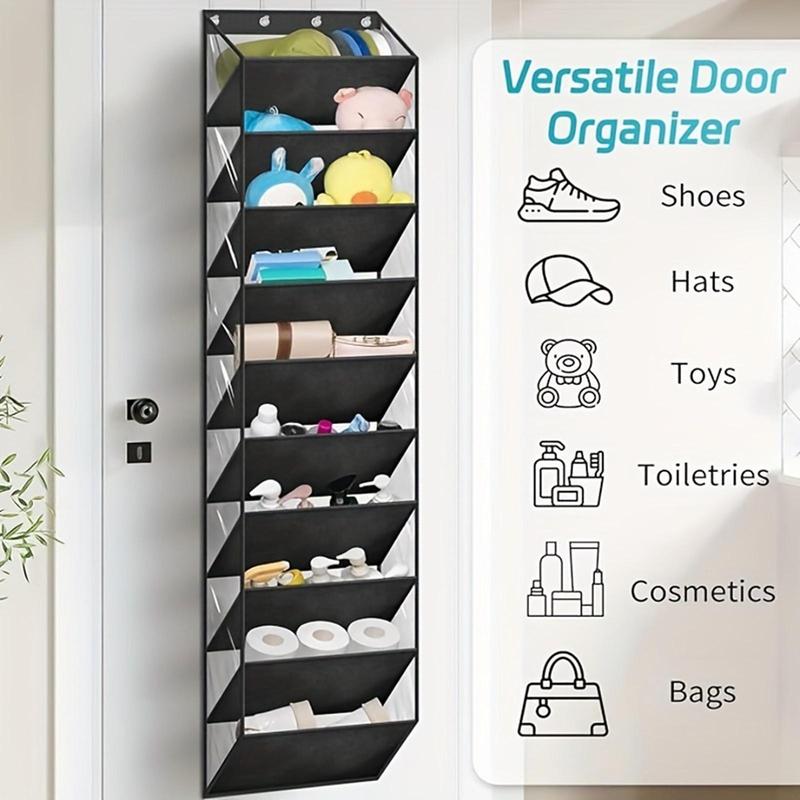 Product Introduction of 10 Tier Over The Door Shoe Organizer, 1 Count Deep Pockets Large Hanging Shoe Storage Bag, Wall Mounted Shelves, Shoe Holder Hanger for Sneakers Boots 6