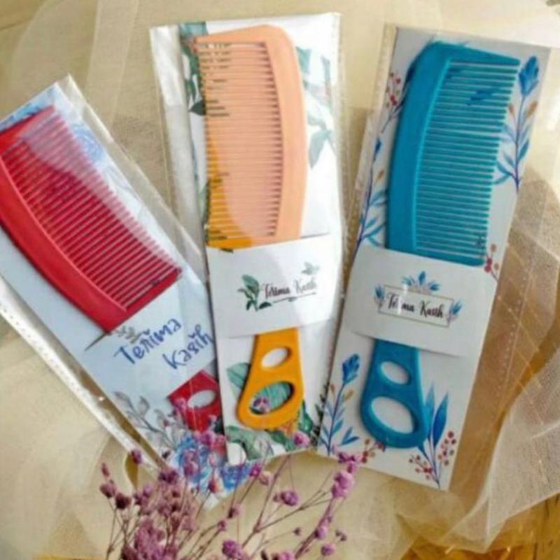 100pcs sovenir sisir alas ucapan terimakasih 0