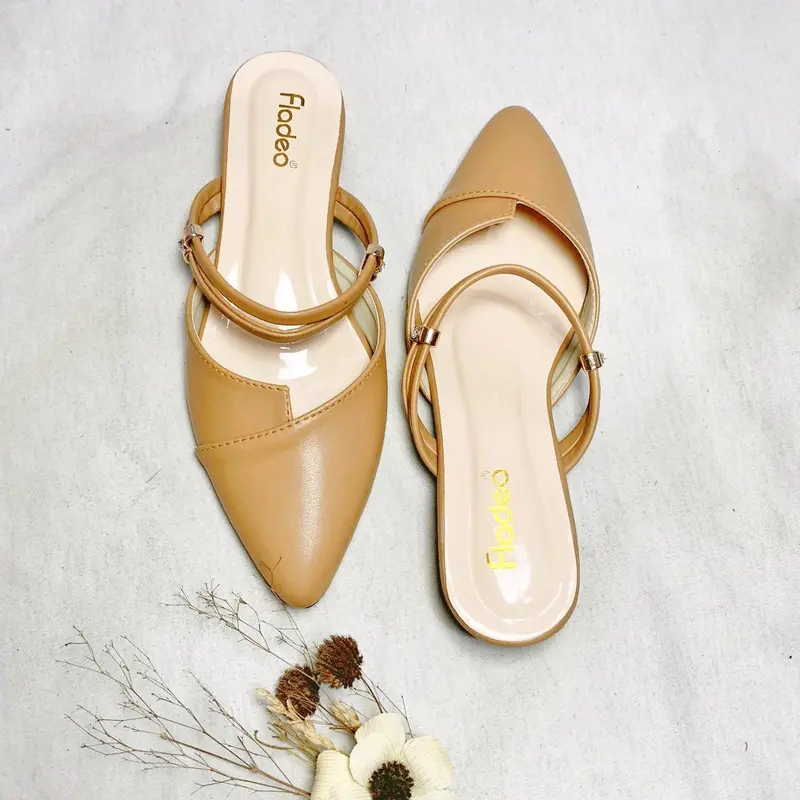 FLADEO Sandal Wanita Heels 3cm 2 Tali  Menawan Cantik 3