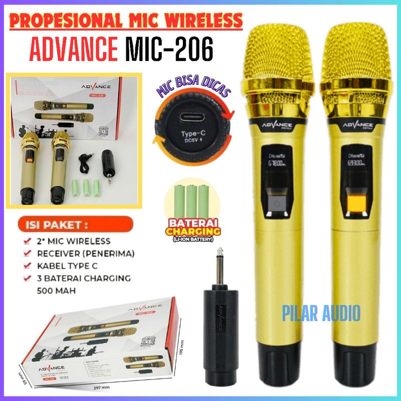 Advance MIC-206/208/207 Double Digital Mic Wireless Microphone - Shop ...