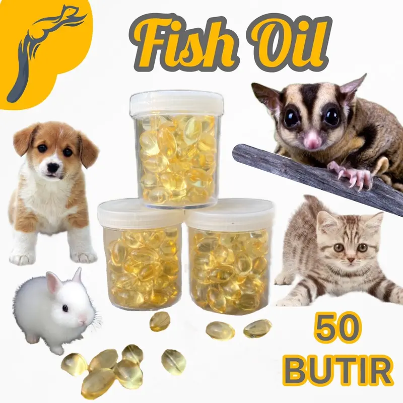 MINYAK IKAN 50 BUTIR SUGAR GLIDER KUCING VITAMIN SUGAR GLIDER VITAMIN KUCING VITAMIN ANJING MINYAK IKAN KUCING MINYAK IKANSUGAR GLIDER FISH OIL SALMON OIL FISHOIL SUGAR GLIDER FISH OIL ANJING FISH OIL KUCING SALMON OIL SUGAR GLIDER SALMON OIL KUCING 2