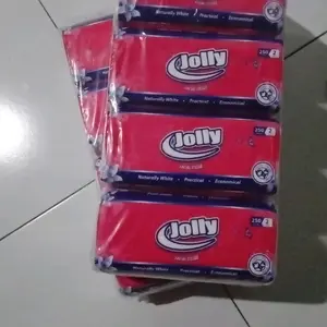 Jolly Tisu Jolly 250 4 Pieces - Tisu Wajah Putih Alami Praktis dan Ekonomis untuk Kebutuhan Sehari-hari