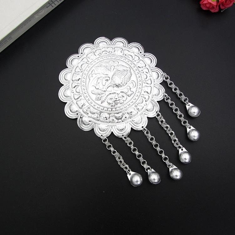 Product Introduction of Phiến hoa văn miêu cương kèm chuông nguyên liệu làm trang sức phụ kiện dân tộc phong cách miêu tộc cosplay cổ phục 20