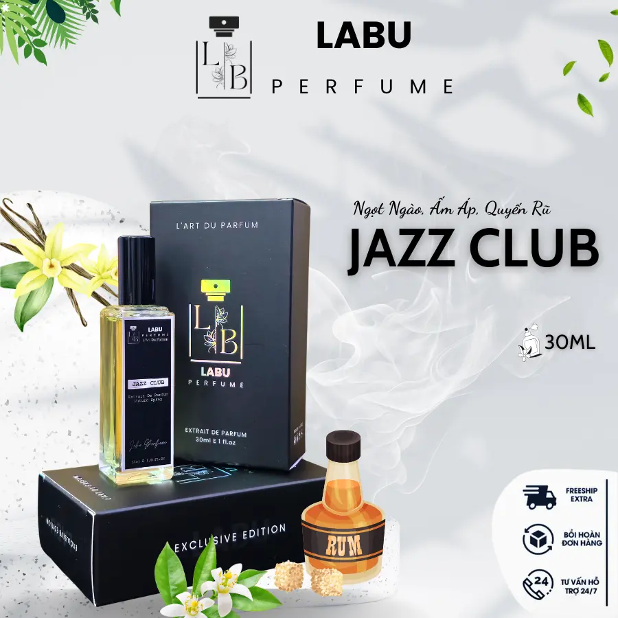 Jazz Club Nước Hoa Ngọt Ngào Nổi Bật Sang Trọng Dành Cho Nam Giới Dạng Xịt Thơm 30ml
