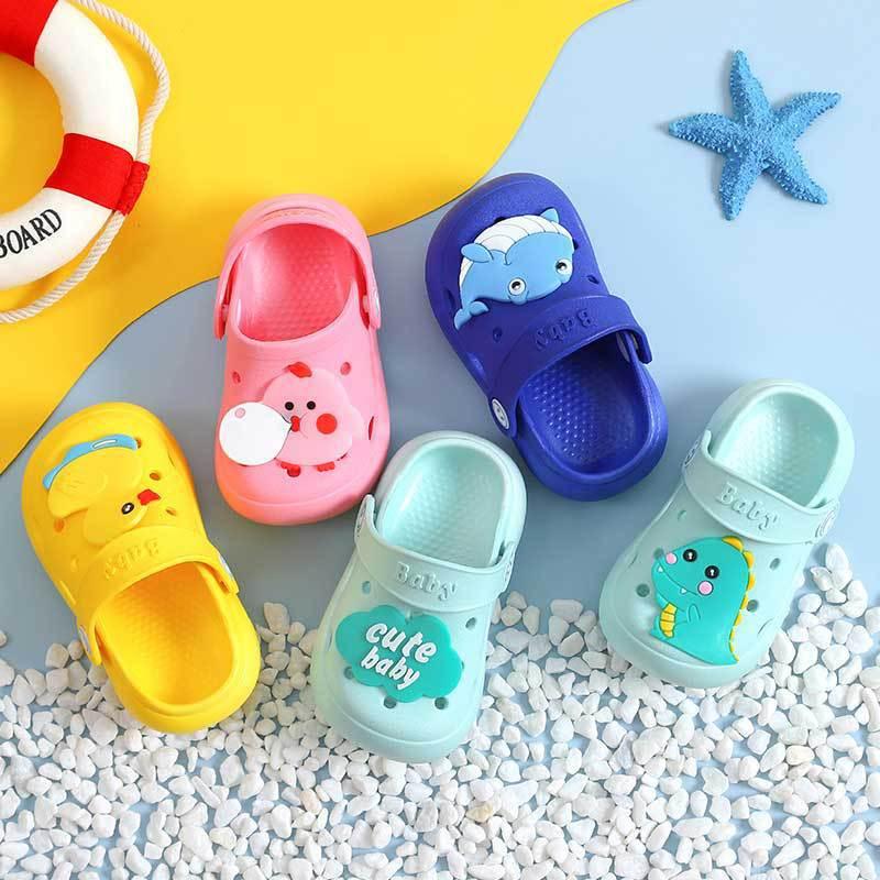 Dép sục cross cho bé trai bé gái, giày tập đi trẻ em siêu nhẹ chống trơn trượt có quai hình con vật xinh xắn từ 1 - 5 tuổi