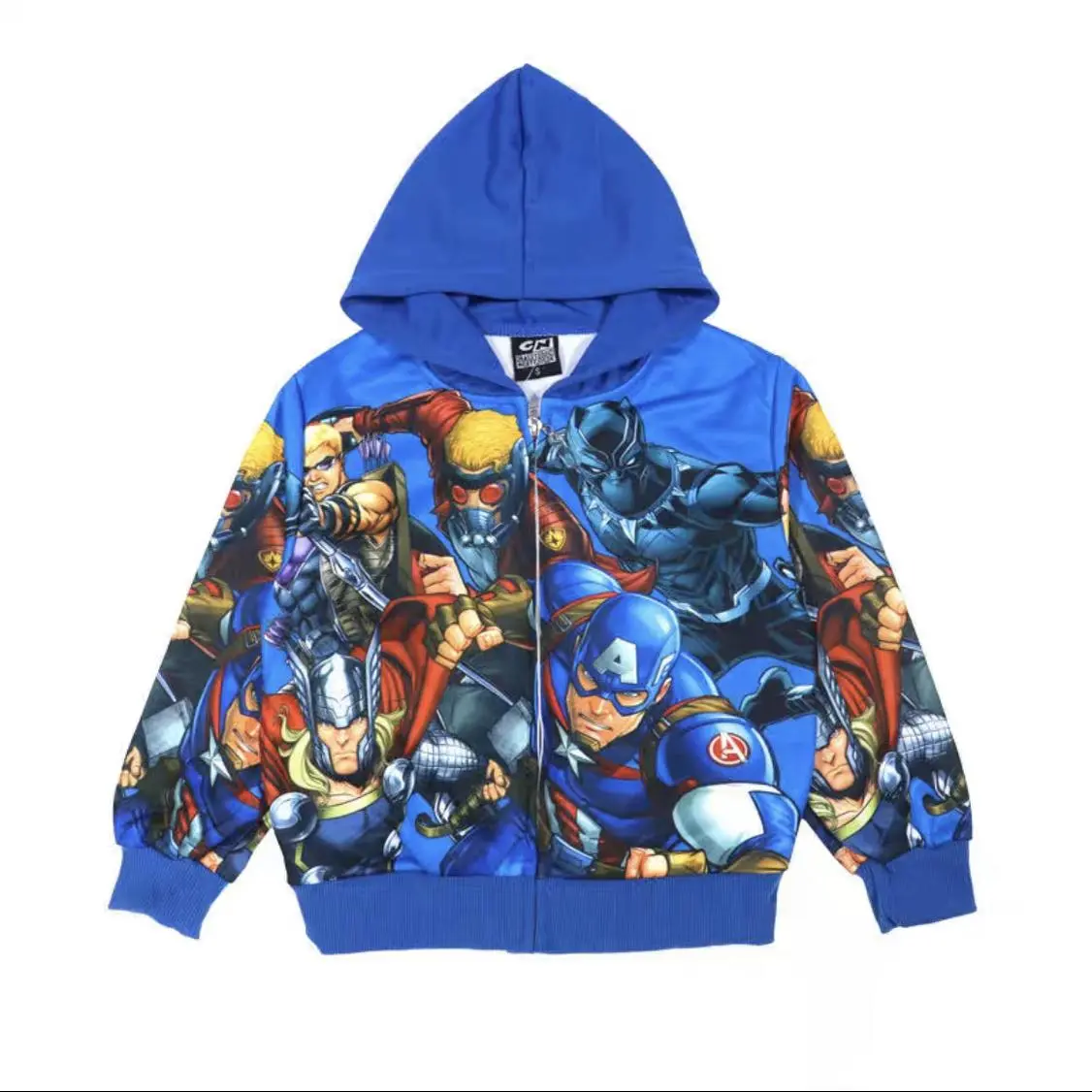 [WawaKID]Baby And Children's Spring And Autumn Children's Long Sleeve Character Outwear Zipper Hoody Cartoon Jacket For Kids.