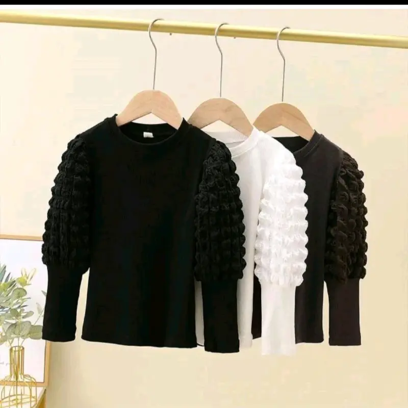 atasan lengan balon viral / atasan anak style / blouse anak kekinian 1-12 Tahun 3