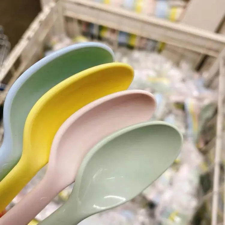 Ikea Callas Children's Special Spoon Color Meal Spoon Kindergarten Children's Tableware Heat-Resistant Drop-Resistant Spoon