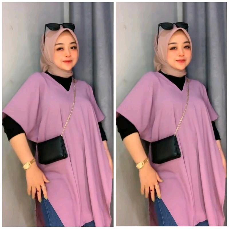 ATASAN WANITA LONG SQUARE Nagita AIR FLOW CRINCLE 1