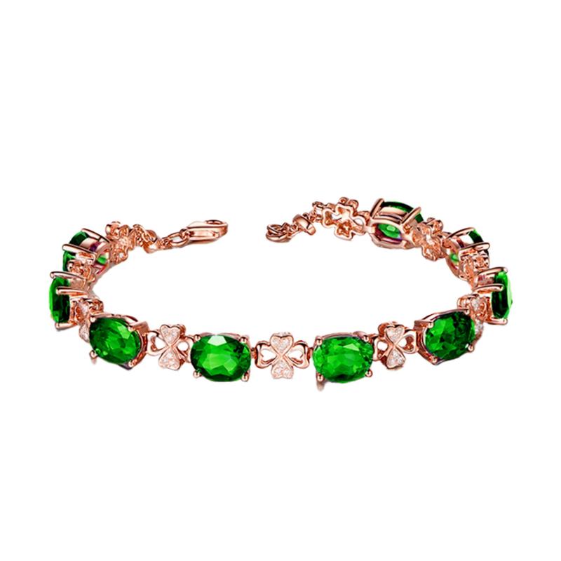 Product Introduction of Rose Gold Plated Emerald Diamond Earrings Ring Pendant Necklace Jewelry Set Exquisite Green Diamond Jewelry cincin perak ring silver silver diamond cincin perak lelaki 2