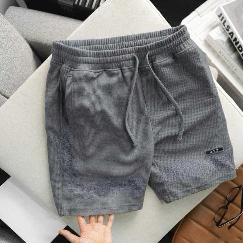Quần short nam chất cotton tổ ong- quần short nam co giãn 4 chiều cao cấp Menswear Quần Lửng Xám Đen