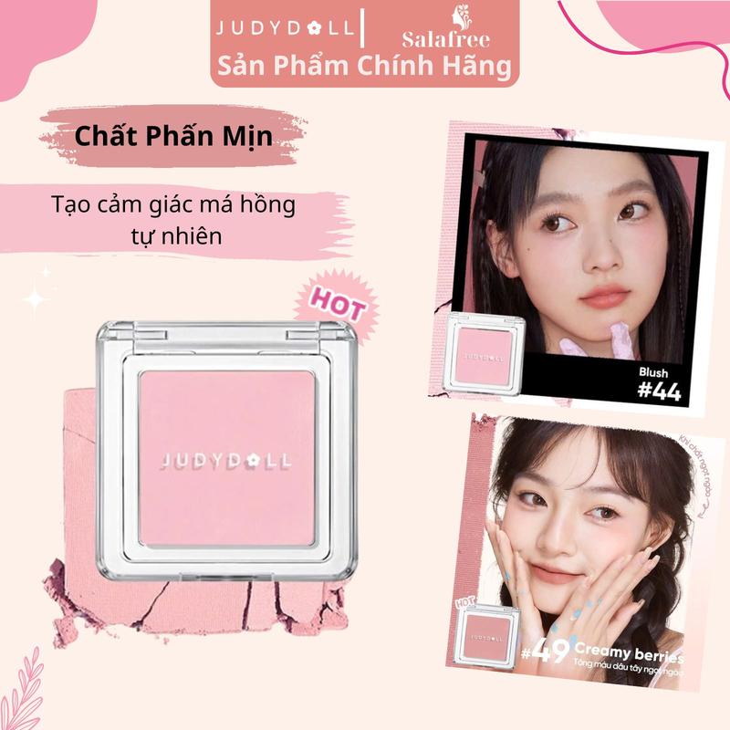 Phấn Má Hồng Judydoll Đơn Sắc Lên Màu Chuẩn Pretty Blush Powder - 2,2g 