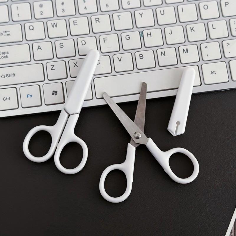 Sanrio Kuromi Cinnamoroll Melody DIY Hand Made Scissors Kawaii Children Safety Silicone Shell Kid Stationery School Supplies Gift 5