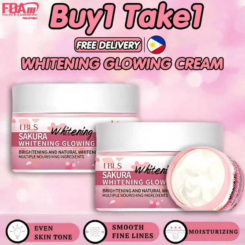 glutathione cream philippines FDA】 Sakura Nicotinamide Glutathione Whitening Glowing Cream -Deep  Moisturizing & Brightening SPF50 Protection PA+++