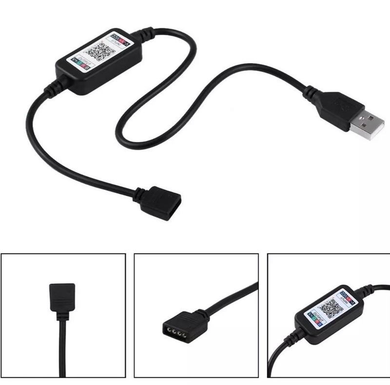 Dây kết nối app dây đèn led RGB chỉnh màu qua điện thoại nguồn USB 5V