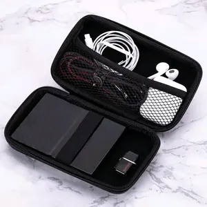 KAPASITAS LEBIH BESAR 17x10x4CM / Tas Hardisk Eksternal / Tas Powerbank / Pouch Storage Bag Hard EVA TAHAN BENTURAN DAN KELEMBAPAN