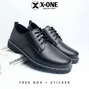SEPATU FORMAL PRIA | X-ONE FOOTWEAR “MOSCOW DOCMART” Hitam docmart brand lokal Shoes