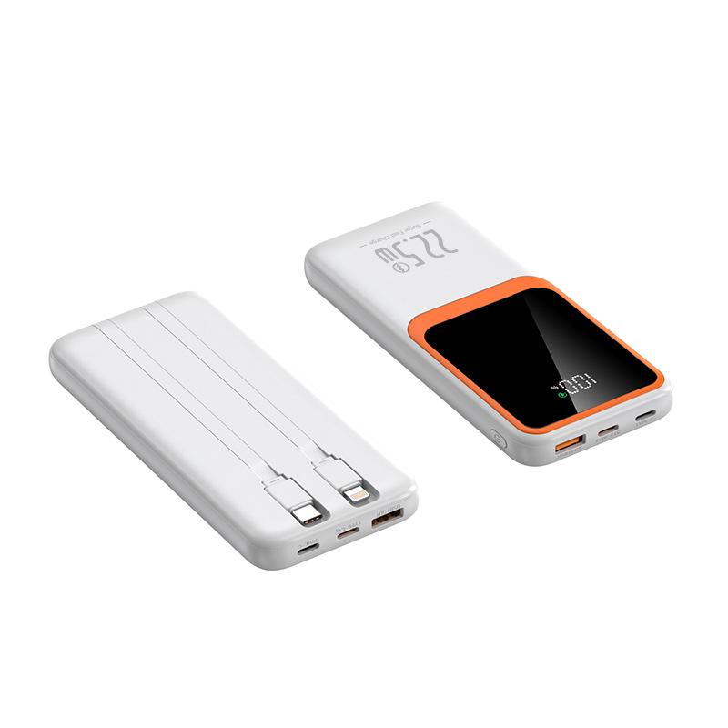 Sạc Dự Phòng, Dung Lượng Lớn 10000mAh, Hiển Thị Công Suất, Tích Hợp Cáp 3