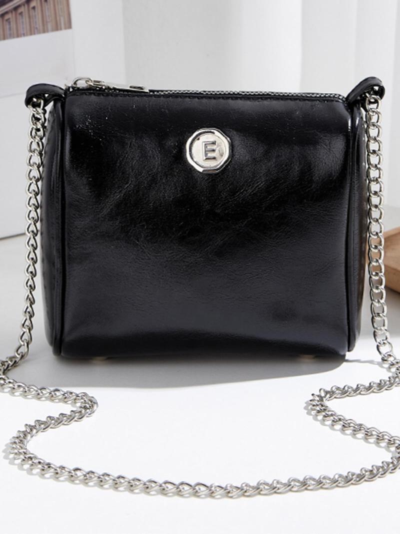 Product Introduction of Women's Fashion Chain Strap Bag, Solid Color Shoulder Bag, Casual Versatile Saddle Bag, Trendy All-match Commuter Bag for Daily Used 0