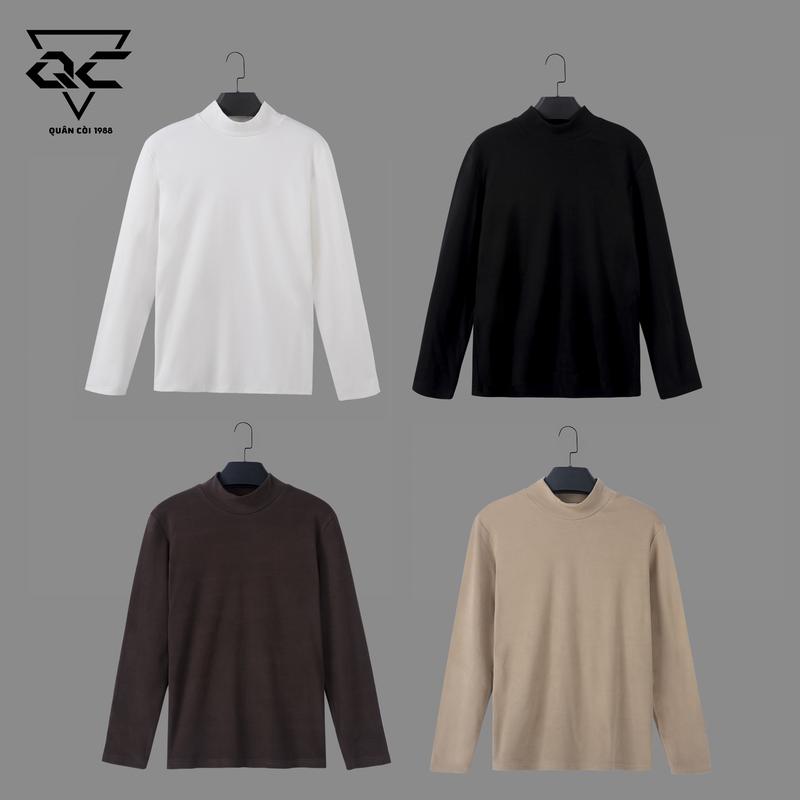 áo giữ nhiệt  NỈ lông thỏ ,cổ cao  dài tay cao cấp Quân còi 1988 mã GN -213 Fom XUÔNG 45- 95kg Menswear Nam