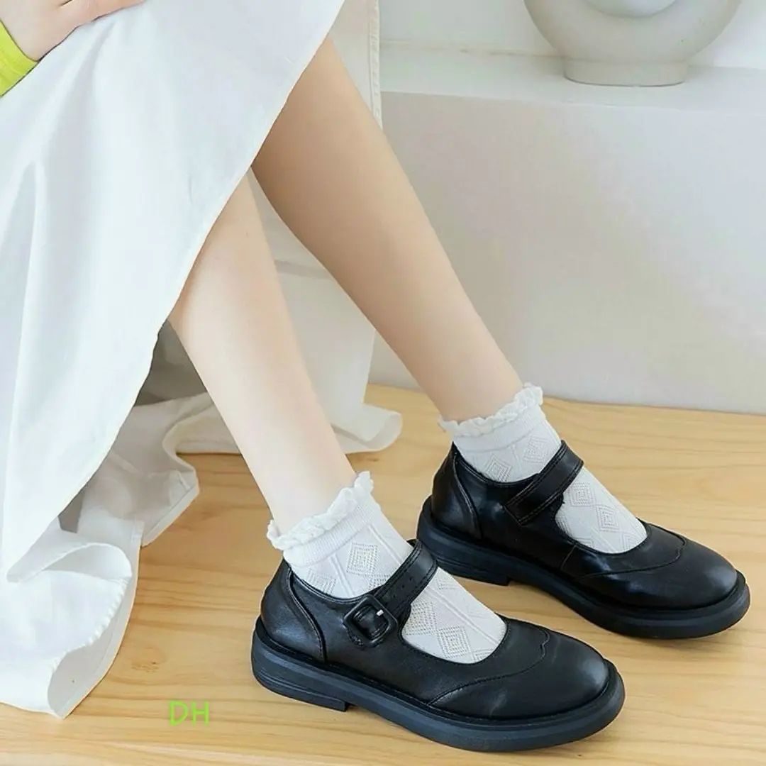 Set 5 đôi tất nữ cổ thấp họa tiết đặc biệt tất nữ cổ thấp nhiều mẫu đáng yêu