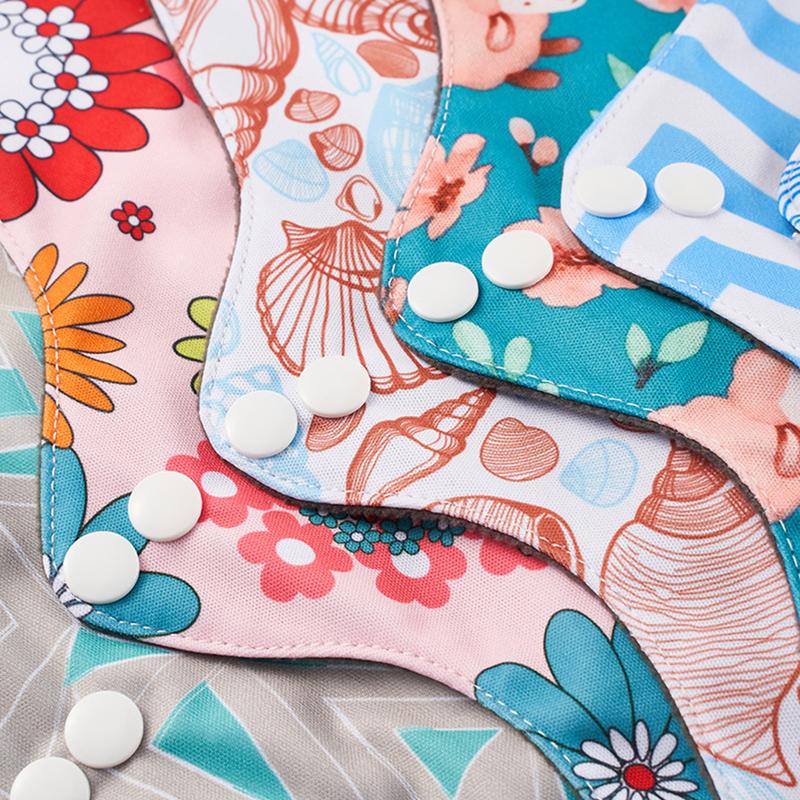 3Pcs Cloth Sanitary Pads Reusable Napkins 3 Sizes Menstrual Pads for Heavy Flow Night Use 2