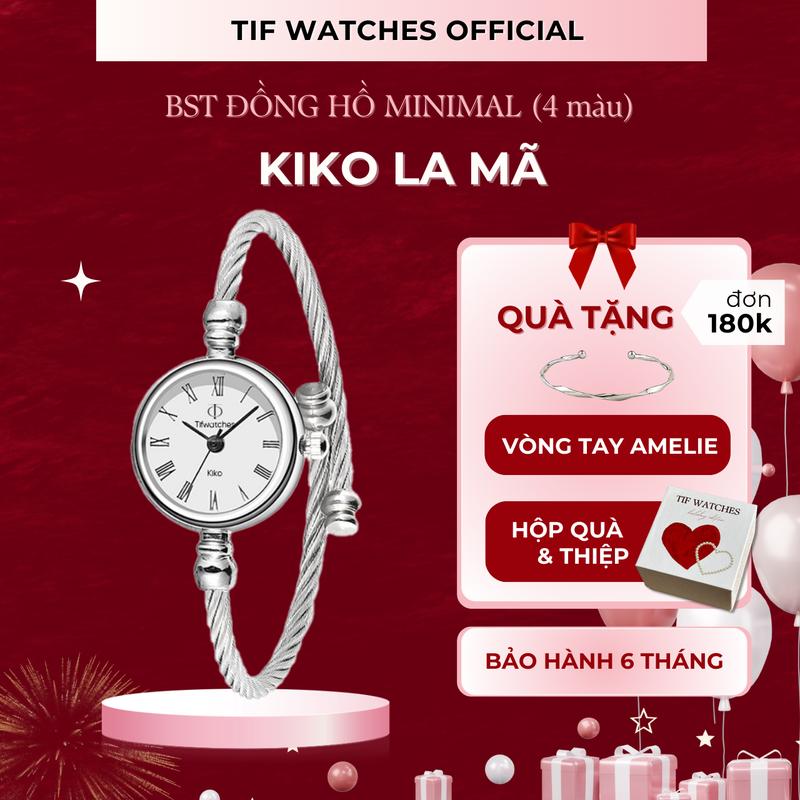 Đồng Hồ dạng Lắc Tay KIKO La Mã Tif Watches Chính Hãng Thép Không Rỉ Sang Trọng Chống Nước Phụ Kiện Trang Sức
