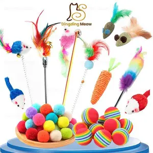 Tongkat Lonceng Bulu Tongkat Bulu Kucing Mainan Kucing Bulu ayam Cat Teaser