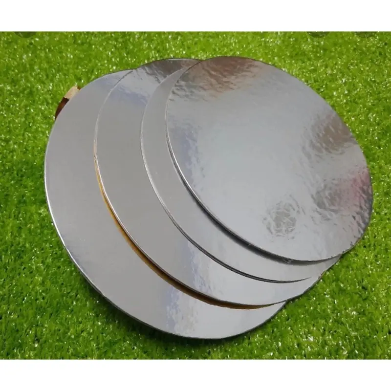 ￼Phụ kiện tháp bánh Lễ Tết, sinh nhật đế bánh tháp tròn mặt bạc đẹp bóng cứng làm tháp bánh,nước ngọt 0